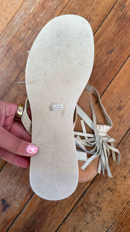 Fringe Leather Sandals