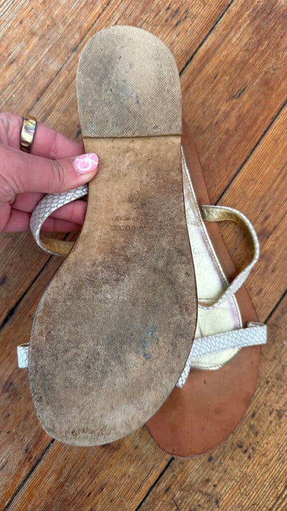 Leather Flat Sandals