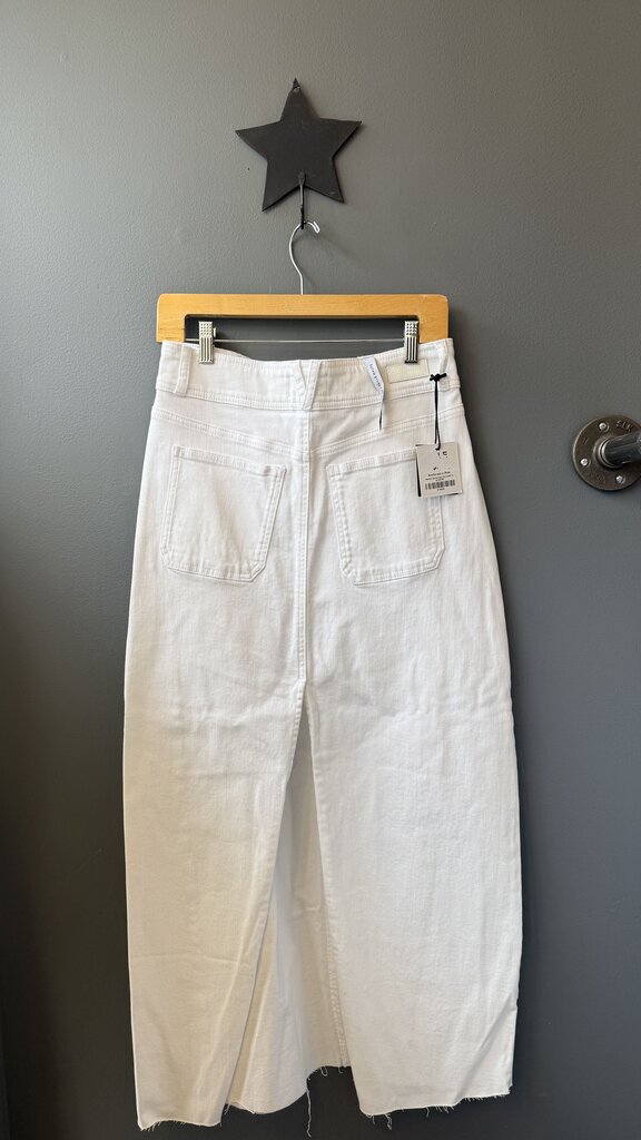 High Rise Denim Maxi Skirt