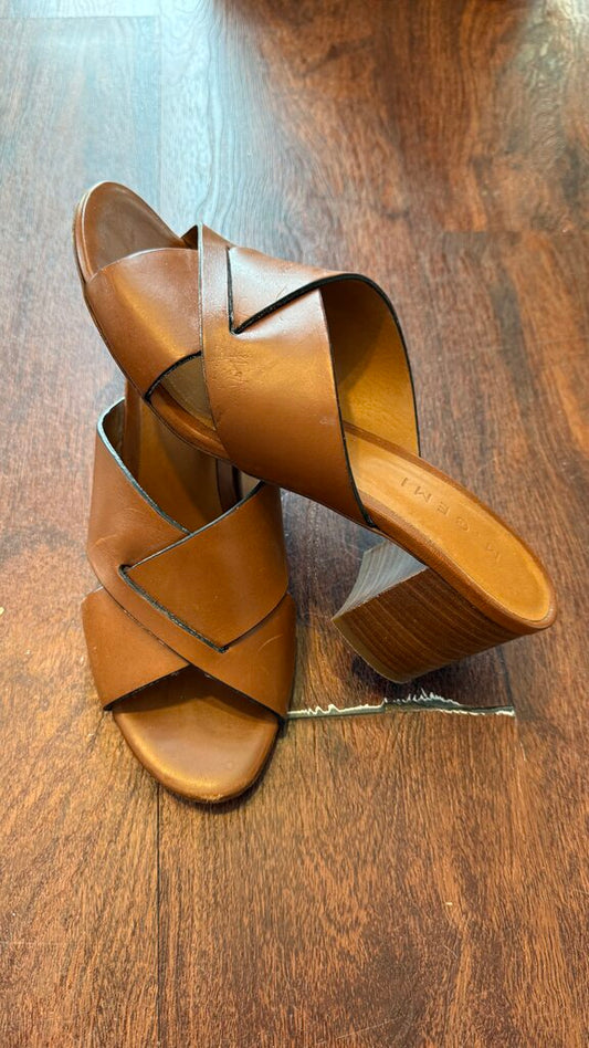 Criss Cross Block Heel Slides