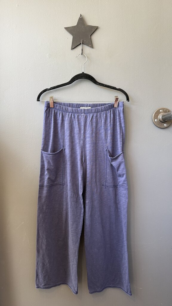 Cotton Pocket Wide Leg Pants