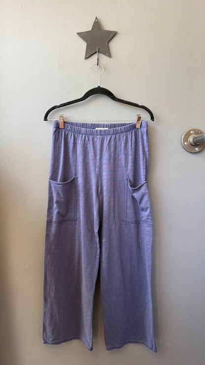 Cotton Pocket Wide Leg Pants