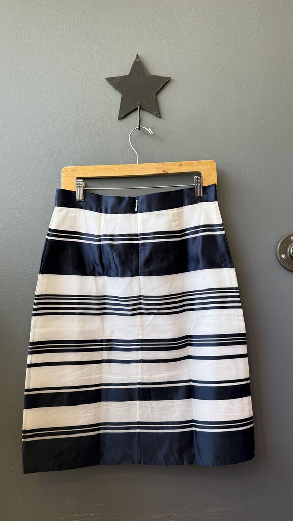 Silk Stripe Aline Skirt