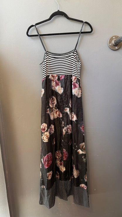 Stripe Floral Maxi Dress