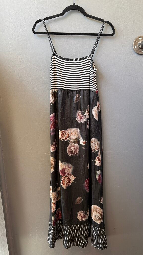 Stripe Floral Maxi Dress