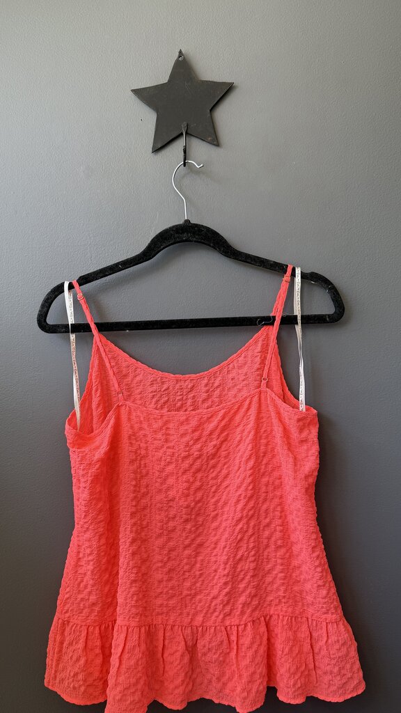 Ruffle Hem Crinkle Tank