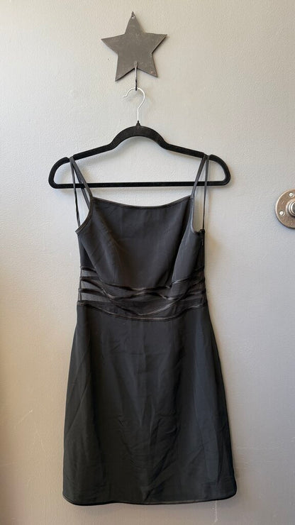 Mesh Waist Vintage Mini Sheath Dress