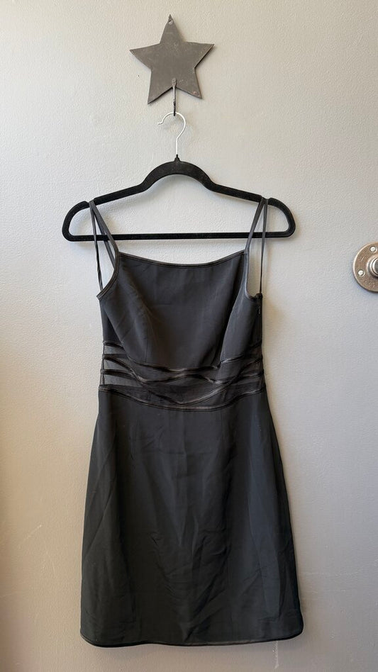 Mesh Waist Vintage Mini Sheath Dress