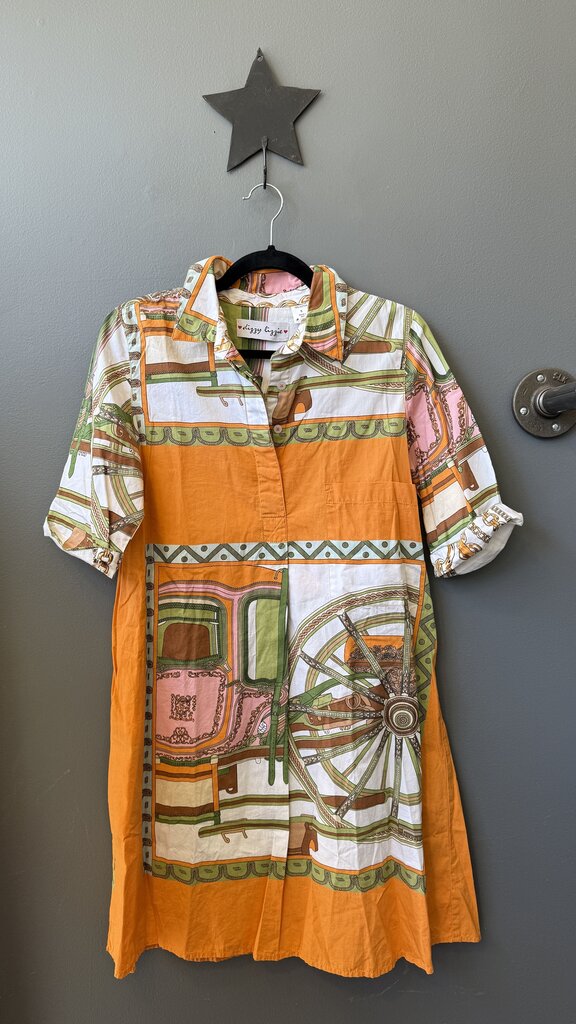 Cotton Printed Popover Dress