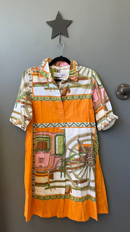Cotton Printed Popover Dress