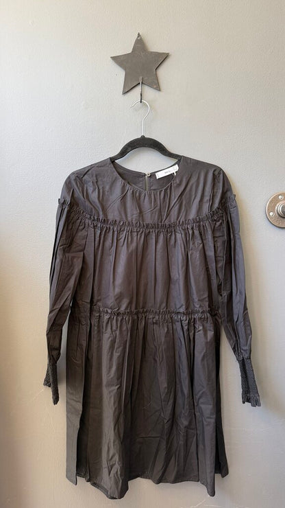 Cotton Poplin Tiered Dress