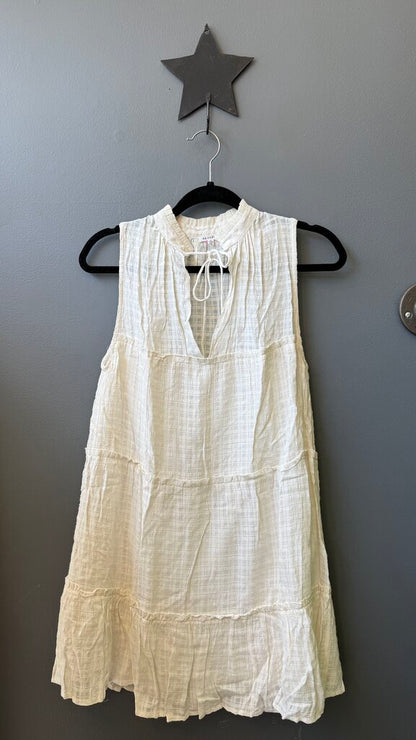 Tiered Stripe Sleeveless Dress