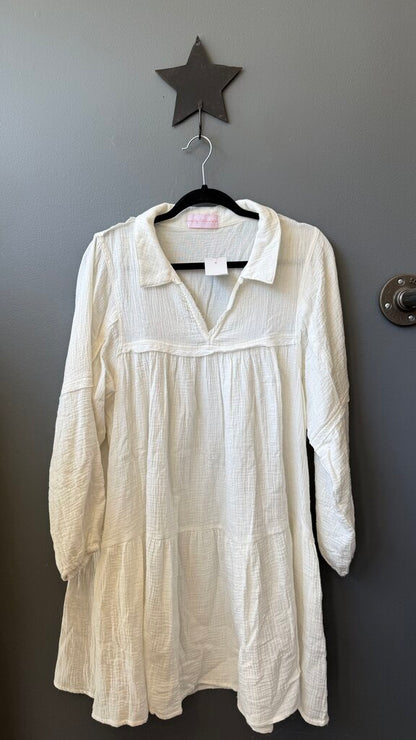 Tiered Popover Swing Dress