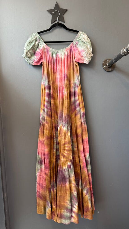Tie Dye Tiered Maxi Dress