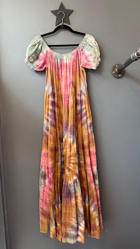 Tie Dye Tiered Maxi Dress
