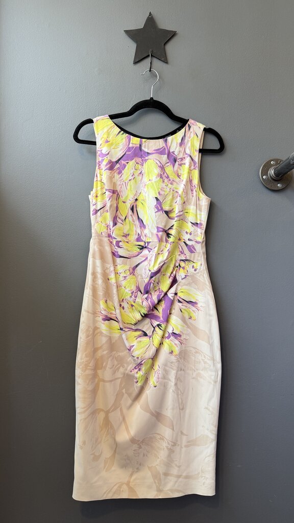Lace Back Floral Sheath Dress