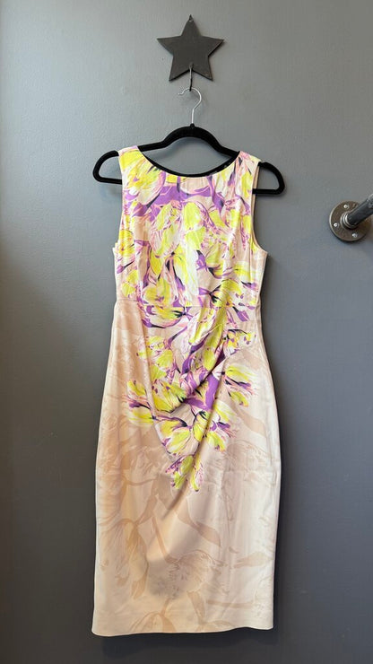 Lace Back Floral Sheath Dress