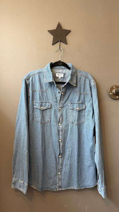 Denim Snap Up Shirt