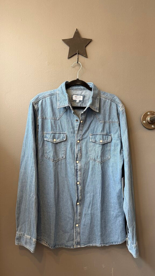 Denim Snap Up Shirt