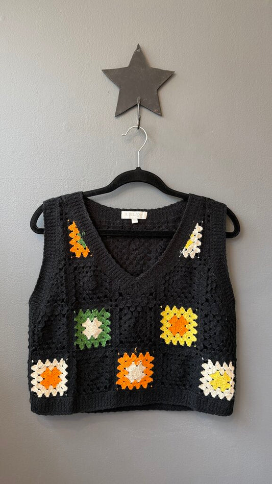 Granny Square Sleeveless Pullover