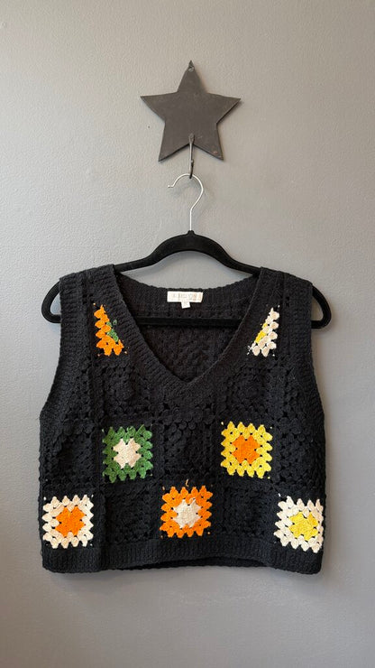 Granny Square Sleeveless Pullover