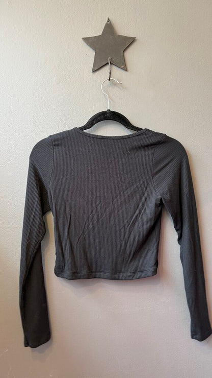 Ribbed Crop Longsleeve Top