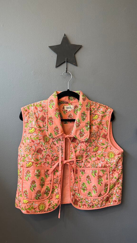 Cotton Tie Front Vest Top