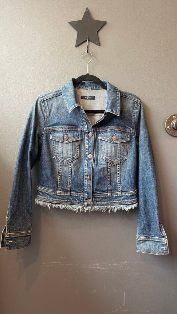 Fringe Hem Denim Jacket