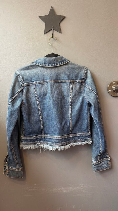 Fringe Hem Denim Jacket