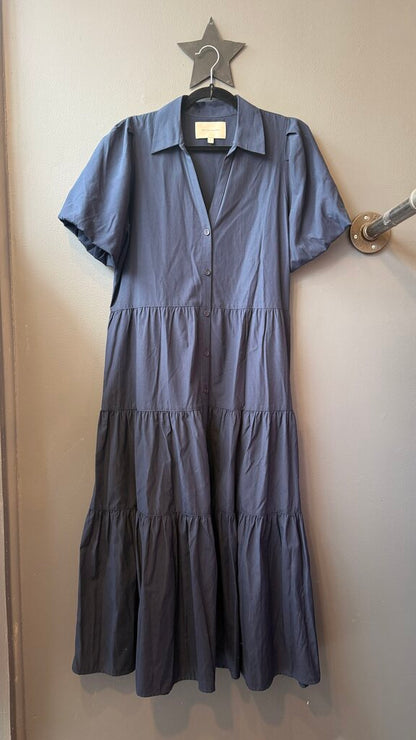 Tiered Midi Shirtdress