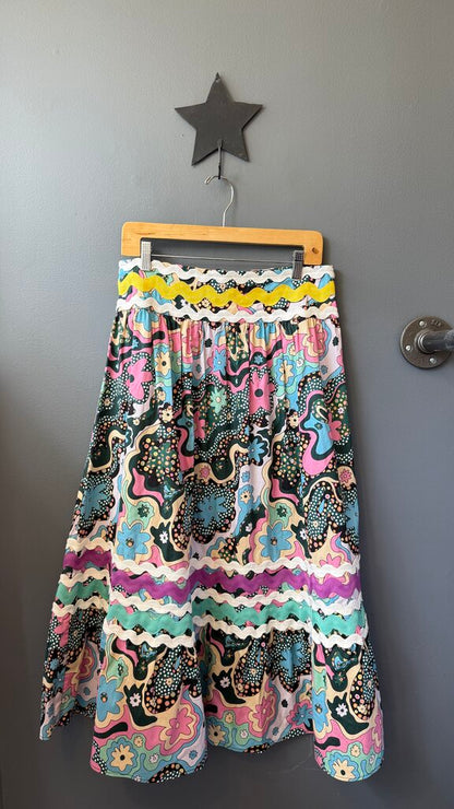 Ric Rack Full Midi Skirt