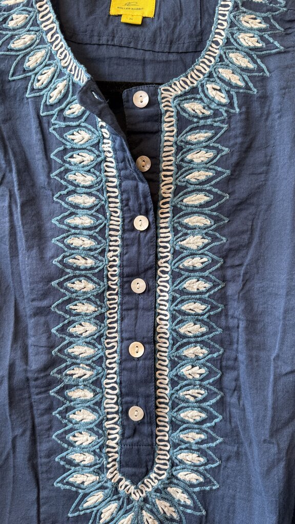 Embroidered Midi Caftan Dress