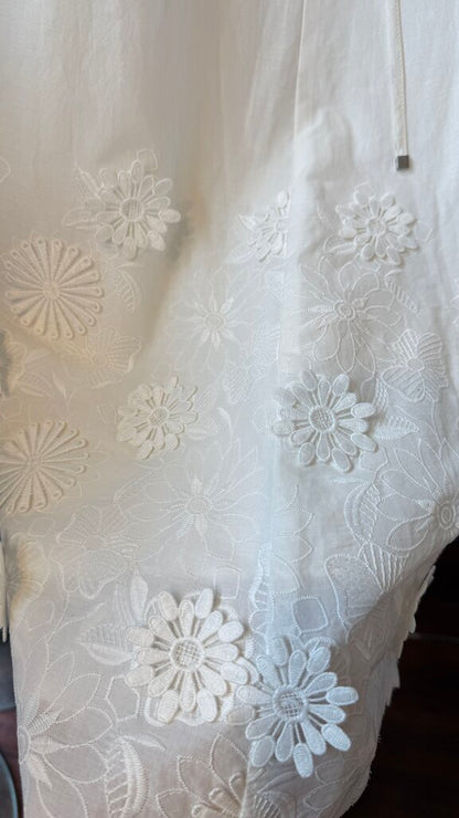 3D Embroidered Lace Full Midi Dress