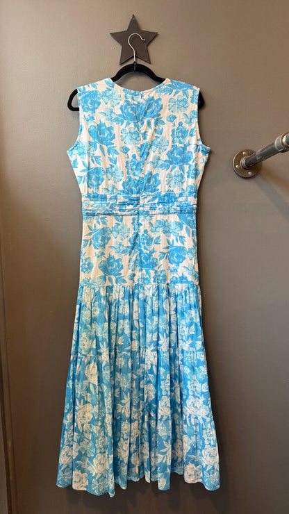 Cotton Floral Tiered Maxi Dress