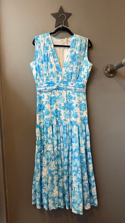 Cotton Floral Tiered Maxi Dress