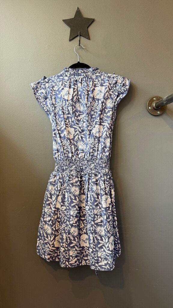 Tie Waist Block Print Mini Dress