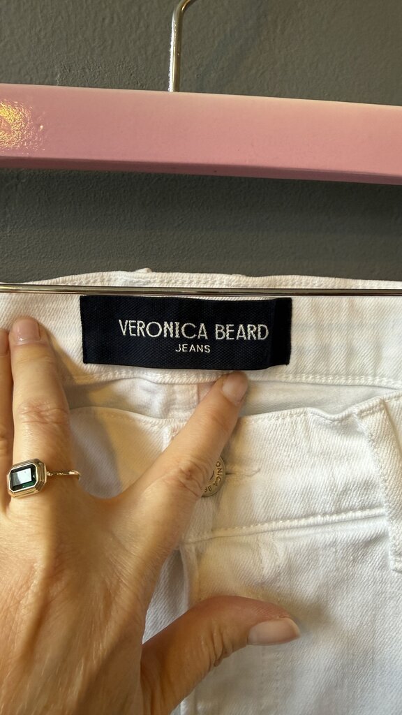 Beverly High Rise Skinny Flare White Jeans