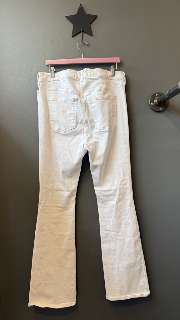 Beverly High Rise Skinny Flare White Jeans