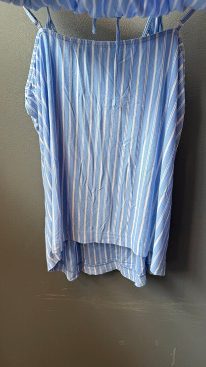 Set Tencel Stripe Cami + Pants PJ Set