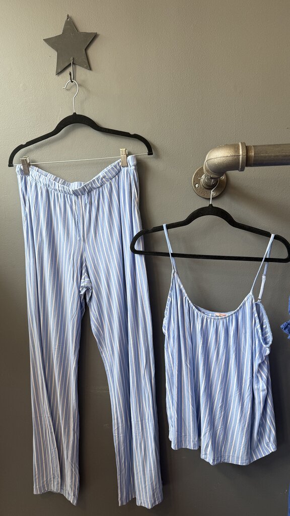 Set Tencel Stripe Cami + Pants PJ Set