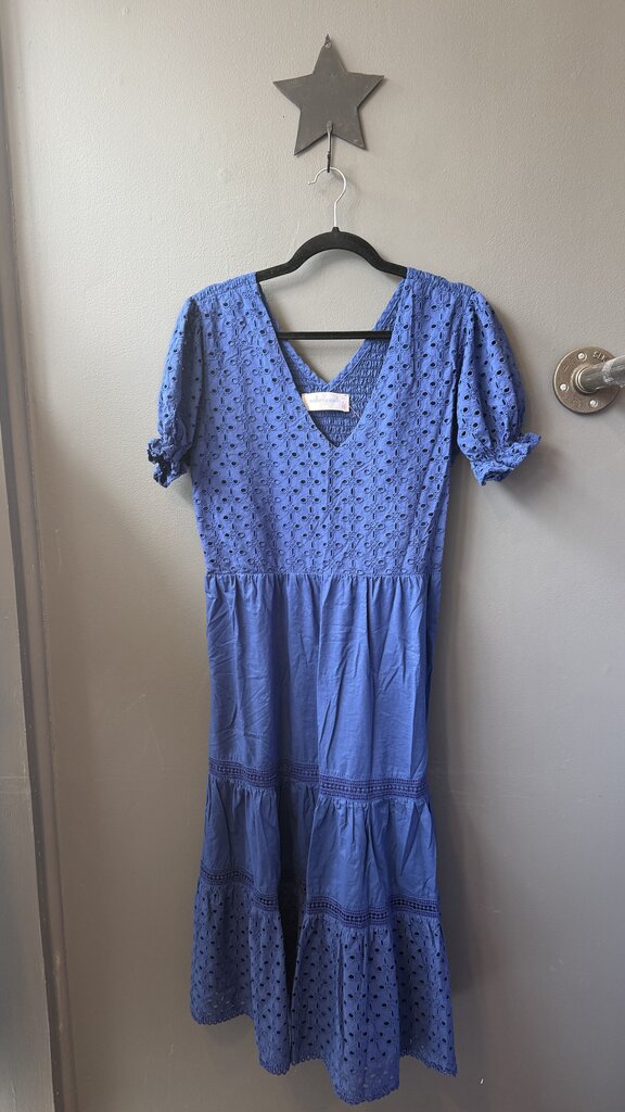 Eyelet Tiered Midi Dress