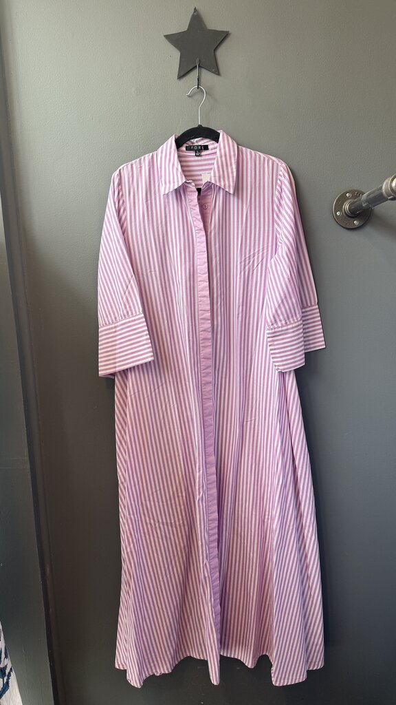 Stripe Maxi Shirtdress