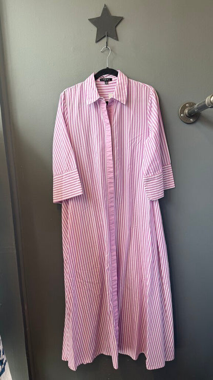 Stripe Maxi Shirtdress