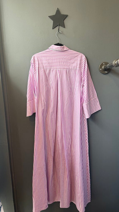 Stripe Maxi Shirtdress