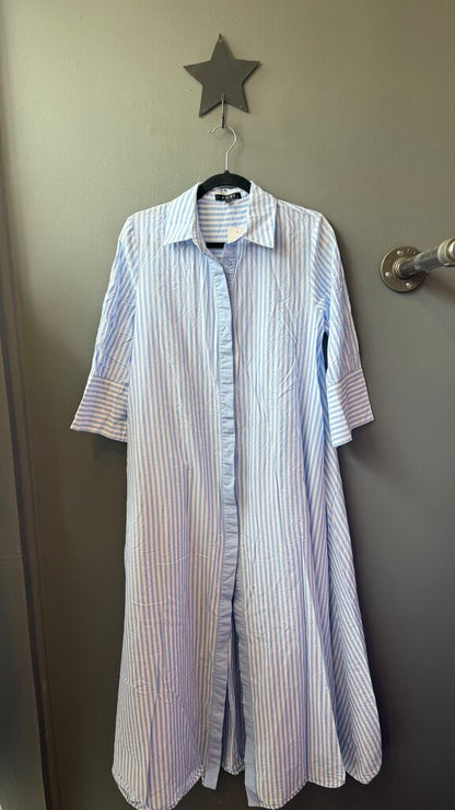 Stripe Maxi Shirtdress