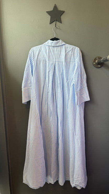 Stripe Maxi Shirtdress