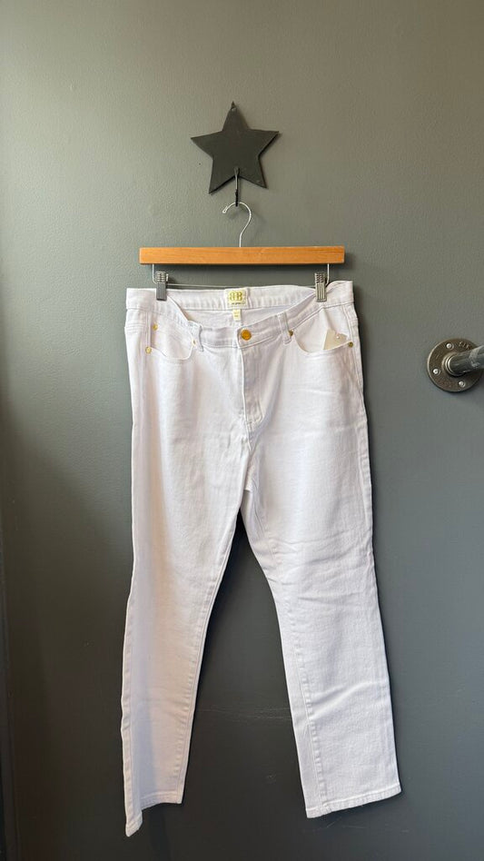 Straight Leg White Jeans