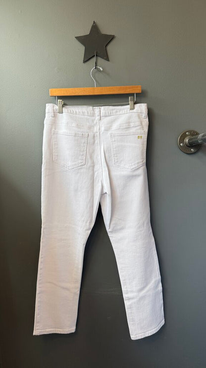 Straight Leg White Jeans