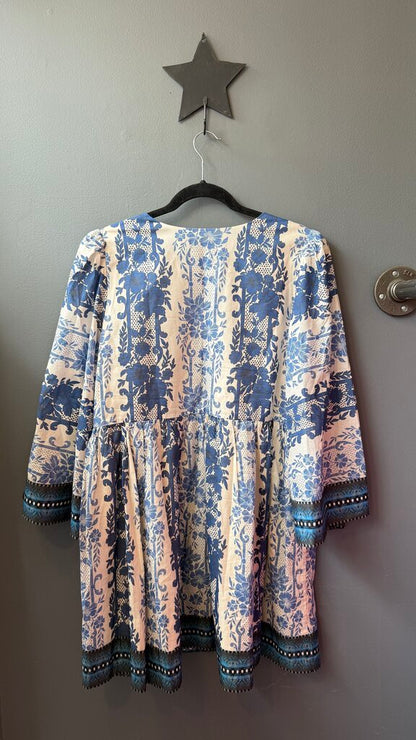 Bell Sleeve Floral Mini Dress