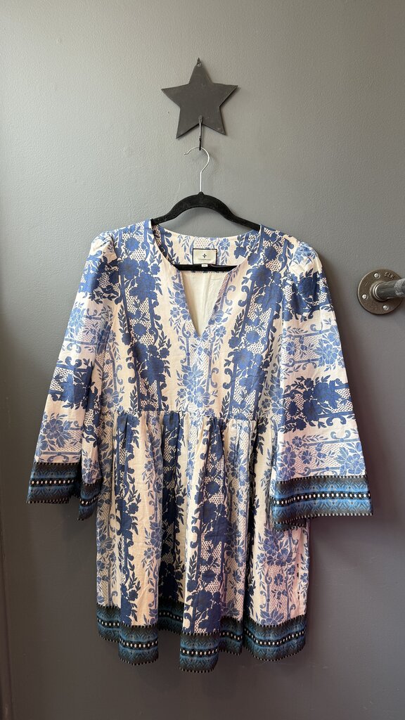 Bell Sleeve Floral Mini Dress